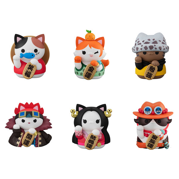 MEGA CAT PROJECT ワンピース ニャンピースニャーン！ 招き猫FORTUNE LUCKY☆CAT PIRATES 6個入りBOX[メガハウス]が予約受付中