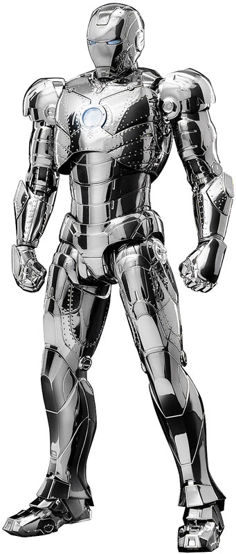 DLX アイアンマン・マーク2(クローム・エディション) 1/12 可動フィギュア[スリー・ゼロ]が予約受付中