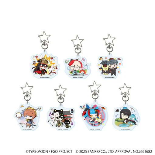 『Fate/Grand Order×サンリオキャラクターズ』​星型ナスカンアクリルキーホルダー04/コンプリートセット(全7​種)(コラボイラスト)が予約受付開始