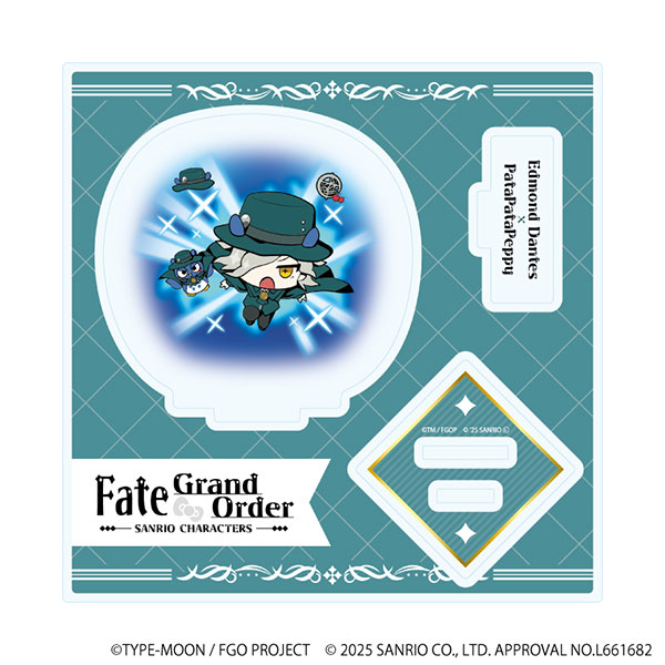 アクリルスタンドプレート「Fate/Grand Order×サンリオキャラクターズ」18/巌窟王×パタパタペッピー(コラボイラスト)[A3]が予約受付中