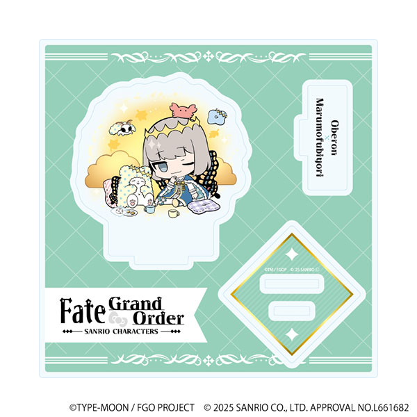 アクリルスタンドプレート「Fate/Grand Order×サンリオキャラクターズ」27/オベロン×まるもふびより(コラボイラスト)[A3]が予約受付中